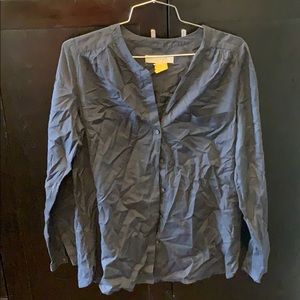 Navy Blue button down with 2 pockets